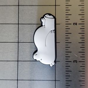NEW! We Bare Bears Ice Bear laying down Croc Shoe Charm